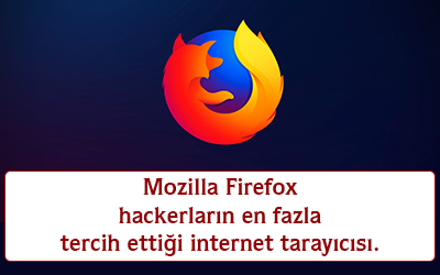 Mozilla Firefox hackerların en fazla tercih ettiği internet tarayıcısı