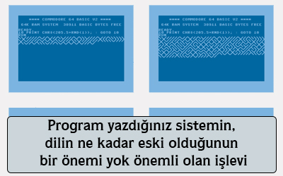 Program yazdığınız sistemin, dilin ne kadar eski olduğunun bir önemi yok önemli olan işlevi