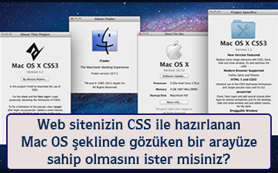 Web sitenizin CSS ile hazırlanan Mac OS şeklinde gözüken bir arayüze sahip olmasını istermisiniz