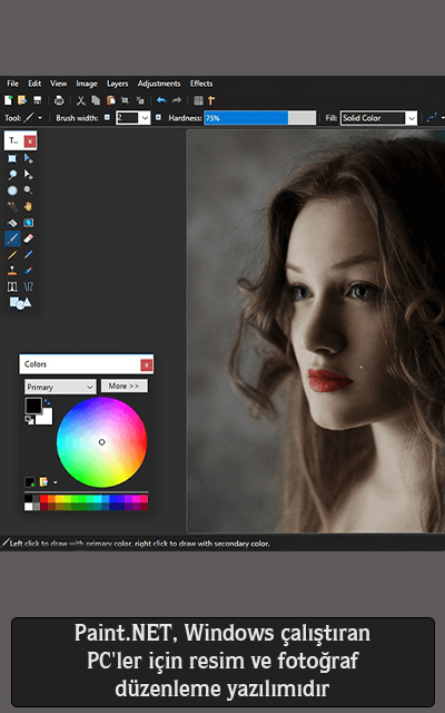 Paint.NET, Windows çalıştıran PC'ler için resim ve fotoğraf düzenleme yazılımıdır