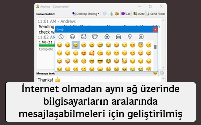 İnternet olmadan aynı ağ üzerinde bilgisayarların aralarında mesajlaşabilmeleri için geliştirilmiş