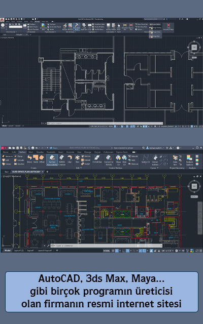 AutoCAD, 3ds Max, Maya... gibi bir çok programın üreticisi olan firmanın resmi internet sitesi