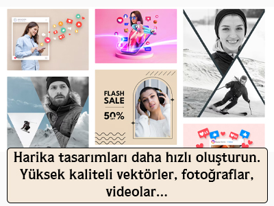 Harika tasarımları daha hızlı oluşturun. Yüksek kaliteli vektörler, fotoğraflar, videolar...