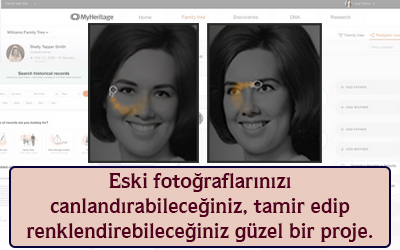 Eski fotoğraflarınızı canlandırabileceğiniz, tamir edip renklendirebileceğiniz güzel bir proje