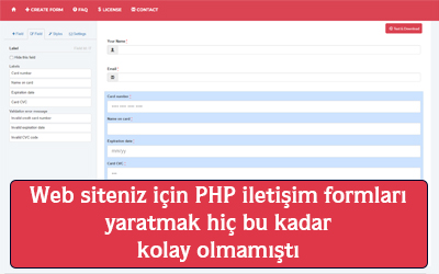 Web siteniz için PHP iletişim formları yaratmak hiç bu kadar kolay olmamıştı