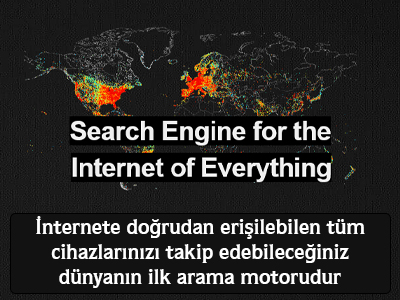 İnternete doğrudan erişilebilen tüm cihazlarınızı takip edebileceğiniz dünyanın ilk arama motorudur