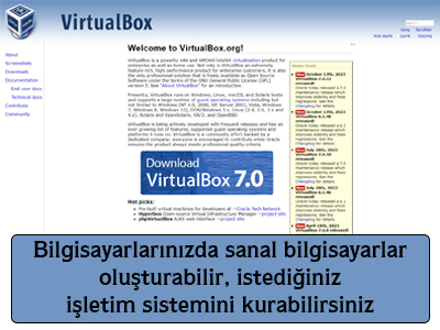 Bilgisayarlarınızda sanal bilgisayarlar oluşturabilir istediğiniz işletim sistemini kurabilirsiniz